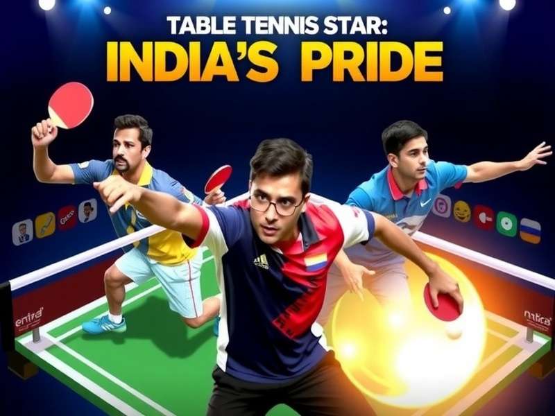 Table Tennis Star: India's Pride game cover Table Tennis Star: India's Pride game cover showing Indian players in action